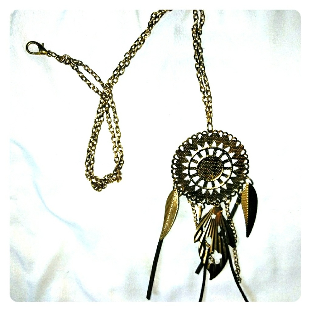 Bronze Dreamcatcher Necklace